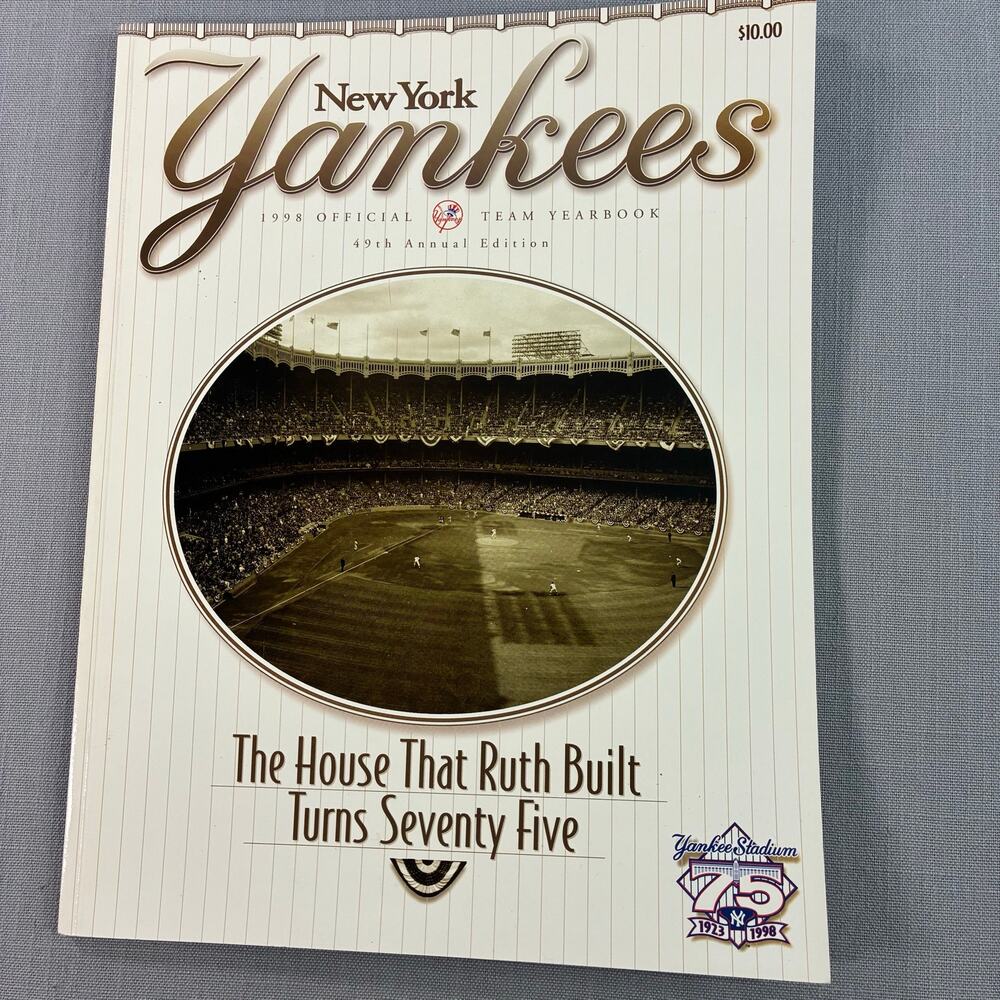 1998 New York Yankees Official Team Yearbook 49th Annual Ruth Built MLB
